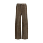 Golden Goose Brown Leather Pants