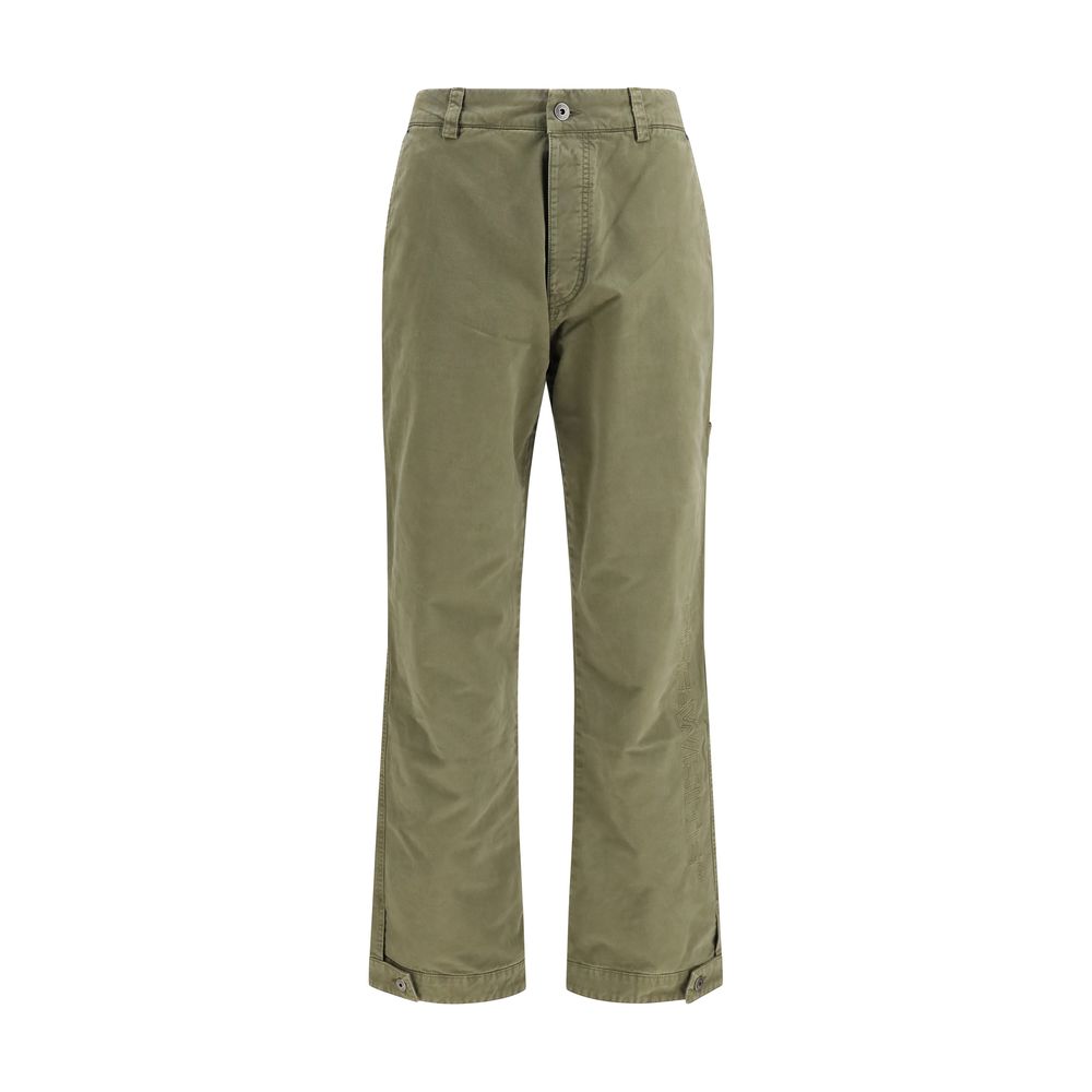 Off-White Bicolor Cotton Casual Pants