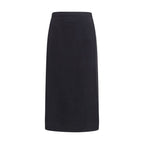 RIER Black Wool Oves Aries Midi Skirt