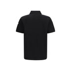 Moncler Black Cotton Polo Shirt