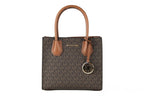 Michael Kors MICHAEL KORS Mercer 35S1GM9M2B Medium Logo And Leather Accordion Crossbody Bag In Brown