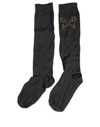 Dolce & Gabbana Dark Gray Wool Over The Calf Knee High Accessory Socks