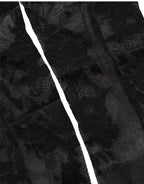 Dolce & Gabbana Black Floral Nylon Stretch Over The Calf Socks