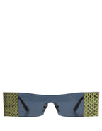 Dolce & Gabbana Gold Metal DG2263 Rectangle Snakeskin Frame Sunglasses