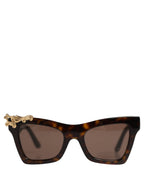 Dolce & Gabbana Brown DG4434 Accent Havana Acetate Frame Sunglasses