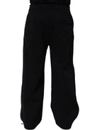 Dolce & Gabbana Dark Blue Relaxed Wide Leg Men Jogger Pants