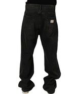 Dolce & Gabbana Dark Gray Cotton WideLeg Oversize Denim Jeans