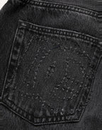 Dolce & Gabbana Dark Gray Cotton WideLeg Oversize Denim Jeans