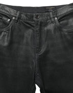 Dolce & Gabbana Dark Gray Cotton Loose Fit Men Denim Jeans