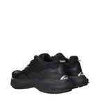 Versace Black Fabric Chunky Sneakers