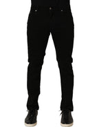 Dolce & Gabbana Black CottonStretch Regular Skinny Denim Jeans