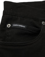 Dolce & Gabbana Black CottonStretch Regular Skinny Denim Jeans