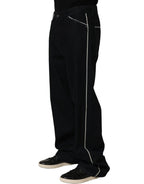 Dolce & Gabbana Black Cotton Stretch Straight Men Denim Jeans