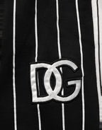 Dolce & Gabbana Black Striped DG Patch Men Sweatpants Pants