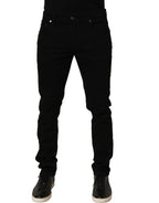 Dolce & Gabbana Black Cotton Stretch Skinny Denim Trouser Jeans