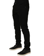 Dolce & Gabbana Black Cotton Stretch Skinny Denim Trouser Jeans