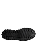 Dolce & Gabbana Black Calf Leather Hi-Trekking Derby Shoes