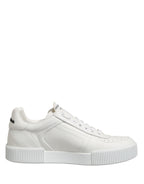 Dolce & Gabbana White Miami Leather Low Top Men Sneakers Shoes