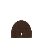 Ami Paris Brown Wool Oves Aries Beanie