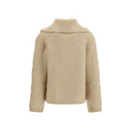 Moncler Beige Alpaca Vicugna Pacos Cardigan