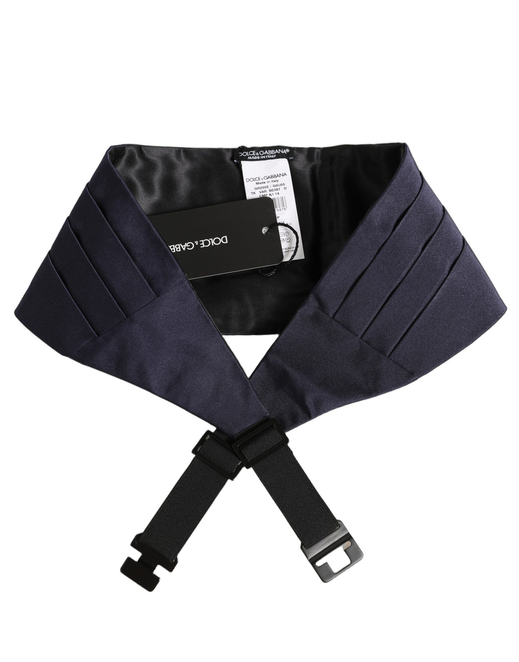 Dolce & Gabbana Dark Blue 100% Silk Belt Waist Cummerbund