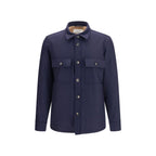 Jacob Cohen Blue Wool Oves Aries Full-Length Jacket