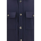 Jacob Cohen Blue Wool Oves Aries Full-Length Jacket