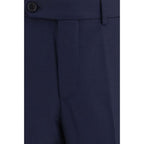 Brunello Cucinelli Blue Wool Oves Aries Dress Pants