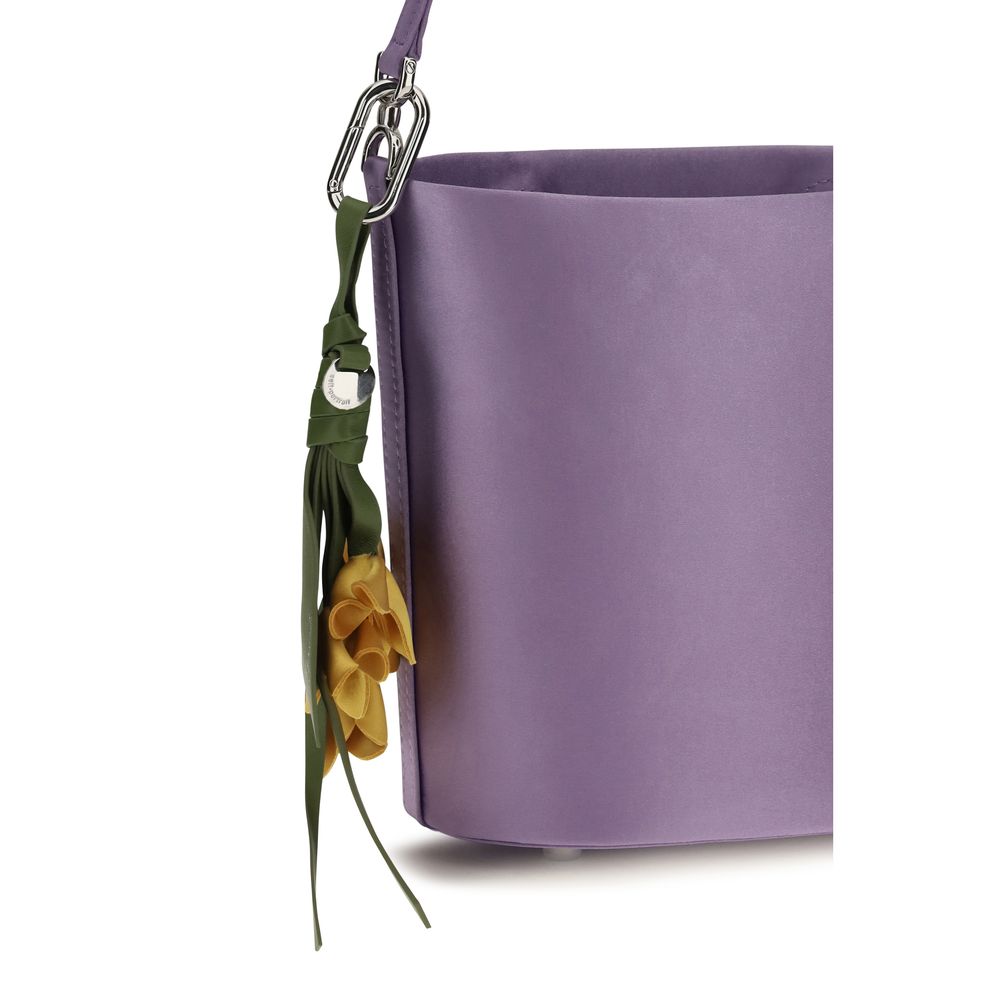 Self-Portrait Purple Polyester Backet Bag