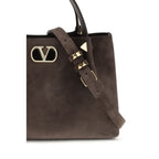 Valentino Garavani Brown Calf Leather Bos Taurus Handbag