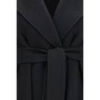 Max Mara Black Wool Oves Aries Coat