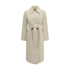 Max Mara White Wool Oves Aries Coat
