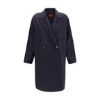 Max Mara Blue Wool Oves Aries Coat