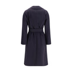 Max Mara Blue Wool Oves Aries Coat