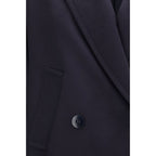 Max Mara Blue Wool Oves Aries Coat