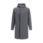 Lardini Gray Wool Oves Aries Coat