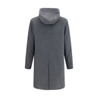 Lardini Gray Wool Oves Aries Coat