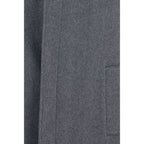 Lardini Gray Wool Oves Aries Coat