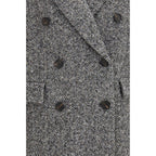 Brunello Cucinelli Gray Wool Oves Aries Coat