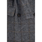 Brunello Cucinelli Gray Alpaca Vicugna Pacos Coat
