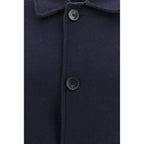 Etro Blue Wool Oves Aries Coat