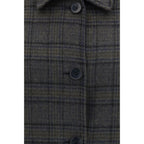 Etro Blue Wool Oves Aries Coat