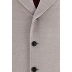 Brunello Cucinelli Beige Wool Oves Aries Coat