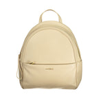 Coccinelle Beige Leather Womens Backpack