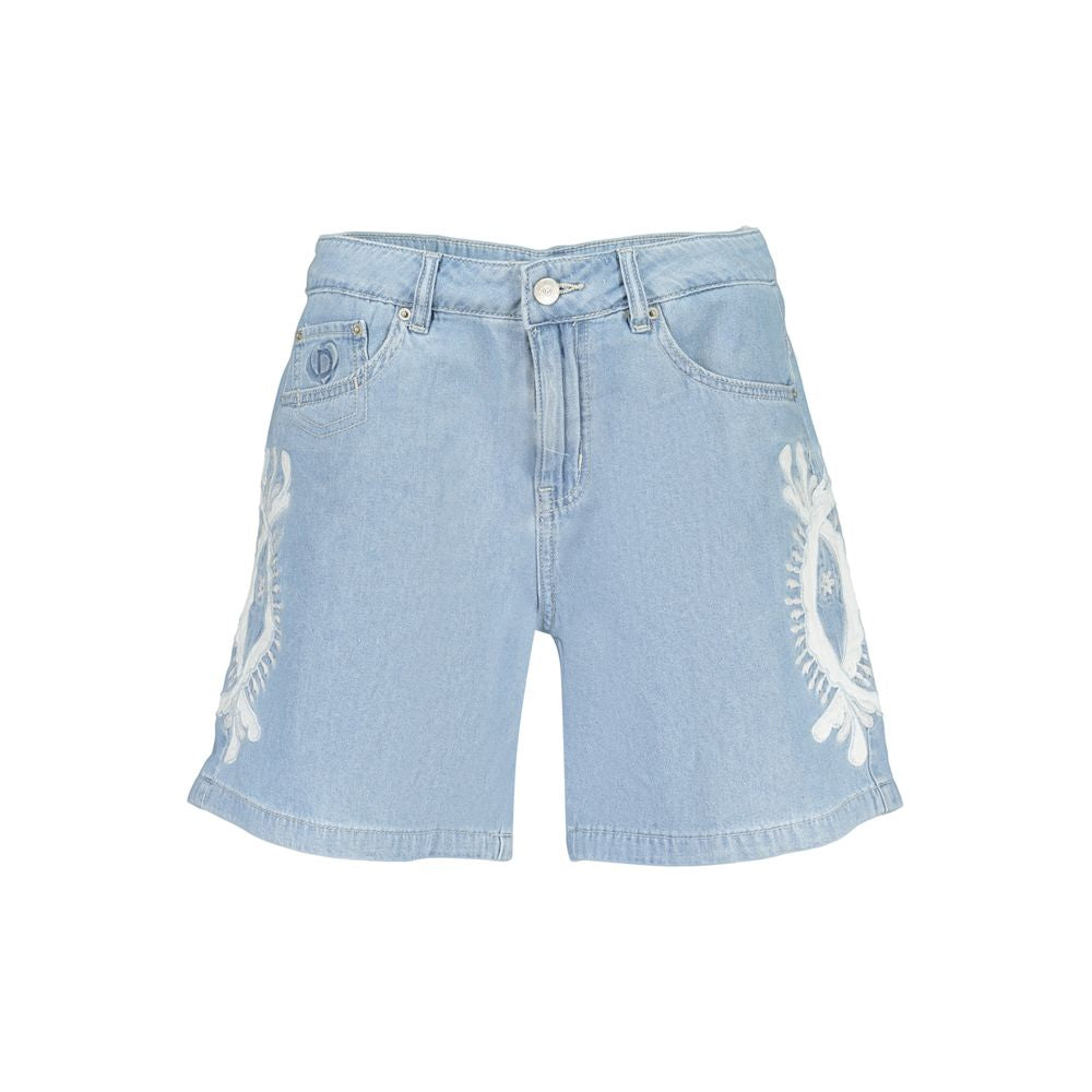 Desigual Light Blue Cotton Women's Short