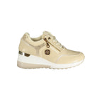 Laura Biagiotti Beige Polyester Athletic Sneakers