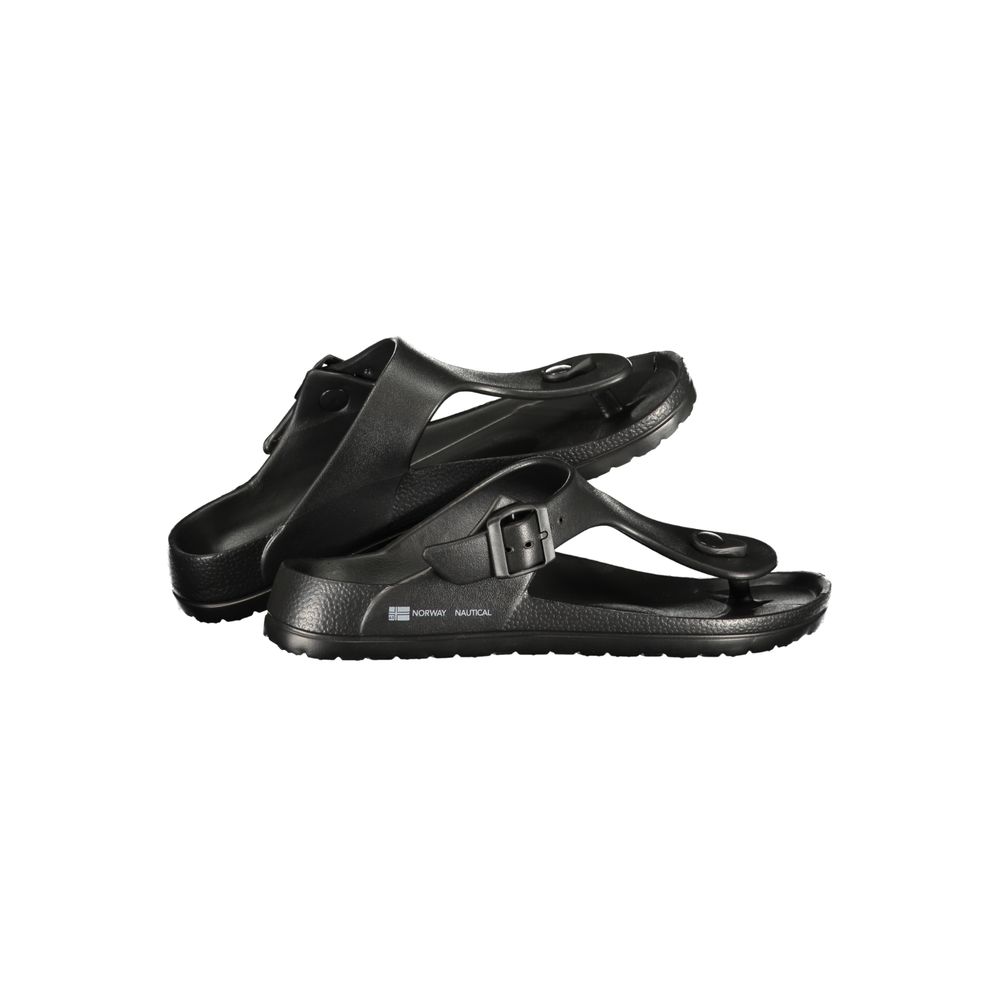 Norway 1963 Black Plastic Flip-Flop Sandals