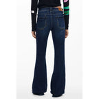 Desigual Blue Cotton Flared Jeans