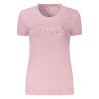 Guess Jeans Pink Cotton T-Shirt