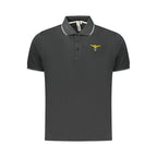 Accademia Militare Black Cotton Polo Shirt